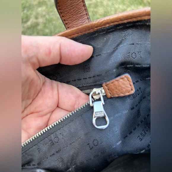 LOEWE Heritage Small Tote Logo Brown Leather Bag Handbag With Clochette - Picture 12 of 12